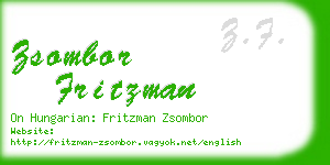zsombor fritzman business card